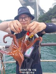 7월13일 여수월드피싱 돌문어 조황 사진