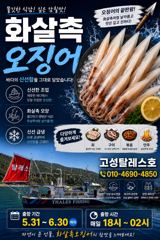 화살촉오징어 출항 공지 사진