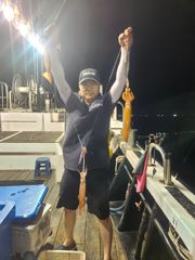 7월13일 제주쎄븐호 한치조황 사진