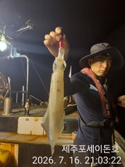7월16일 제주포세이돈호 한치조황 입니다  사진