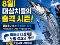 8월5일- 대삼치 얼마전의 아쉬움을 달래려고 도전합니다.또다른 설레임이 우리를 기다리고 있읍니다. 사진
