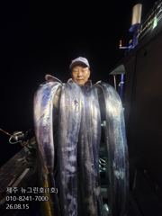 [[제주 뉴그린호(1호) 8월 15일 야간갈치 조황]] 사진