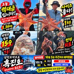 이렇게 많이 빠진 날은 처음입니다~! 문어 다 어디갔노? | 삼천포문어 삼천포박프로 흑진호 사진