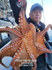 9일, 군산 왕문어 ~싸이즈 확실한 덩치급 왕문어~오늘도 어김없이~실시간~군산낚시프라자 포세이돈호