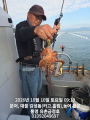 통영 금정호 대물문어선상 묵직하게 손맛보고 왔습니다 내일 자리있어요~ 사진
