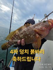 삼천포 마린보이 10. 11. 일요일 덩치 붉바리 외수질 풍성하게 다녀왔습니다. 사진