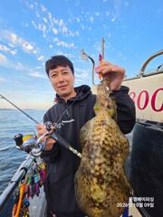 굵직굵직한 손맛 무늬오징어 팁런 통영베이피싱 사진